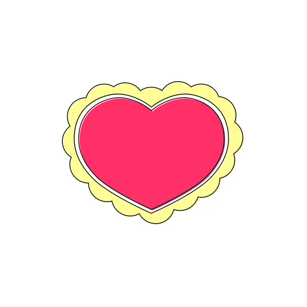 Heart Icon Flat Graphic Design Template Love Sign Valentines Day — Stock Vector