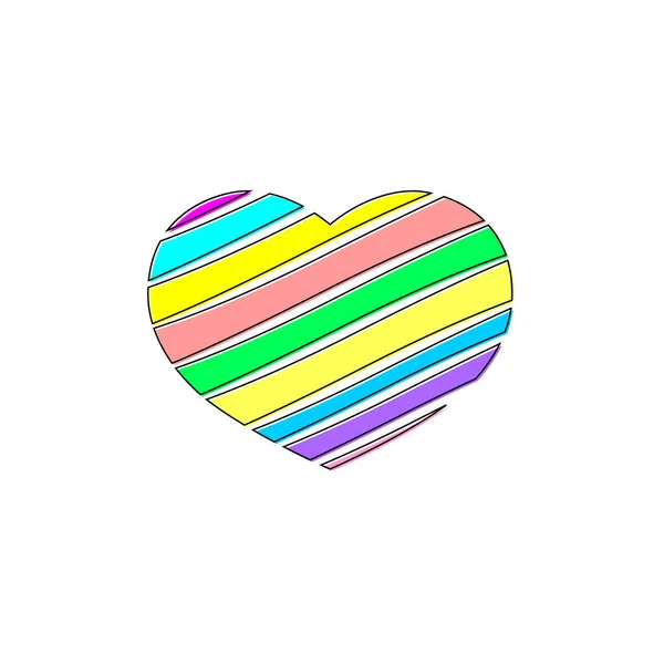 心脏图标 平面图形设计模板 爱情标志 情人节标志 矢量插图 — 图库矢量图片