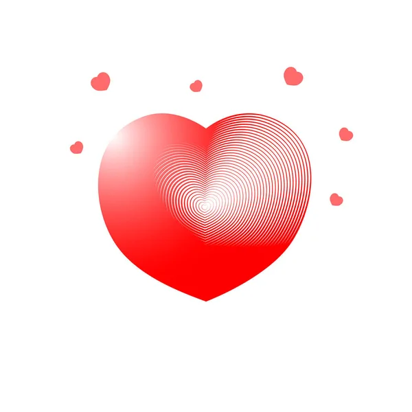 Heart Icon Flat Graphic Design Template Love Sign Valentines Day — Stock Vector