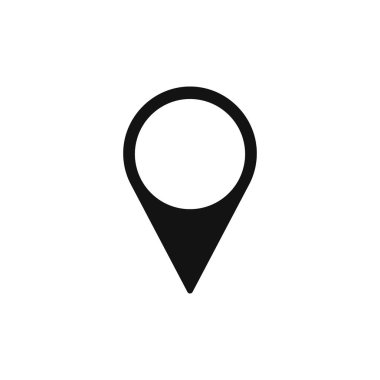 İşaret simgesi, düz grafik tasarım şablonu, harita sembolü, vektör illüstrasyonu