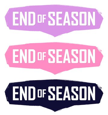 Sezon sonu, indirimli pankartlar, indirimli etiketler tasarım şablonu, vektör illüstrasyonu