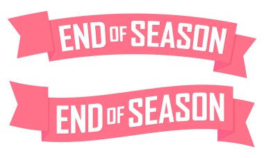 Sezon sonu, indirimli pankartlar, indirimli etiketler tasarım şablonu, vektör illüstrasyonu