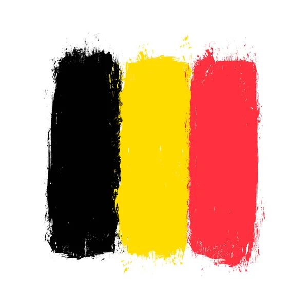 Прапор Бельгії Прапор Грандж Щіткою Векторна Ілюстрація — стоковий вектор