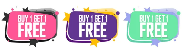 Kaufen Get Free Set Sale Banner Design Vorlage Rabatt Tags — Stockvektor