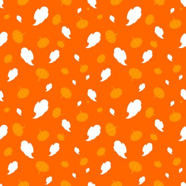 Cadılar Bayramı kusursuz desen, düz tasarım şablonu, vektör illüstrasyonu