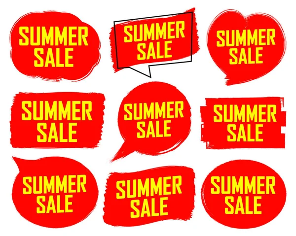 Ορισμός Πανό Summer Sale Πρότυπο Σχεδιασμού Ετικετών Έκπτωσης Διανυσματική Απεικόνιση — Διανυσματικό Αρχείο