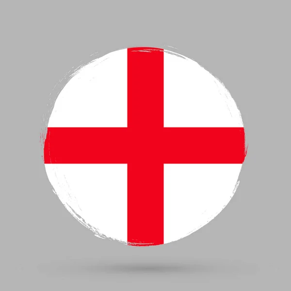 Bandiera Inghilterra Stendardo Con Pennello Grunge — Vettoriale Stock