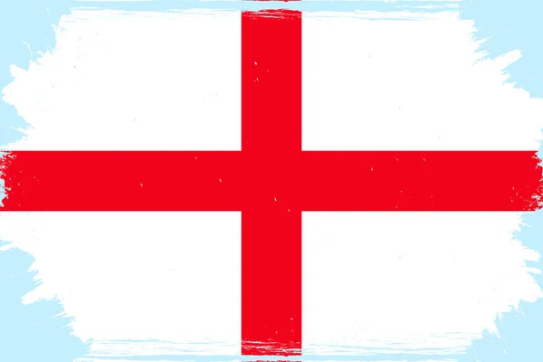 Flagge Von England Banner Mit Grunge Pinsel — Stockvektor