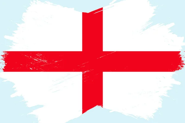 Flag England Banner Grunge Brush — Stock Vector