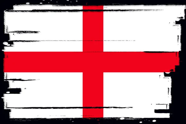 Прапор Англії Прапор Грандж Щіткою — стоковий вектор