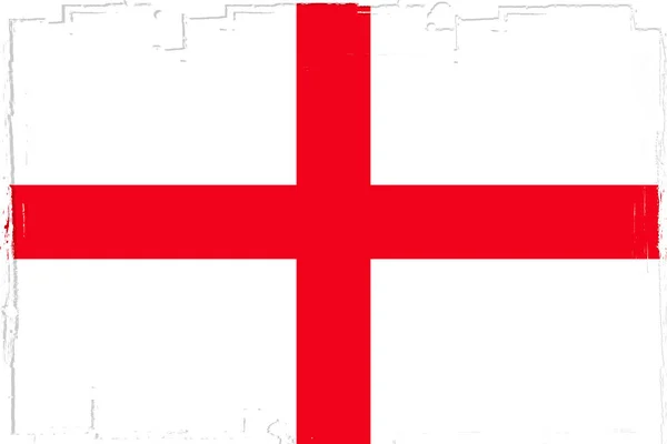 Bandera Inglaterra Bandera Con Pincel Grunge — Archivo Imágenes Vectoriales