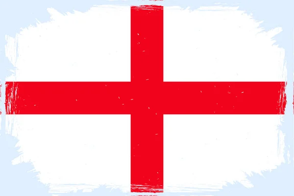 Bandeira Inglaterra Bandeira Com Pincel Grunge — Vetor de Stock