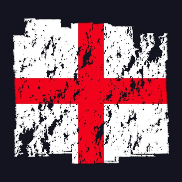 Flag England Banner Grunge Brush — Stock Vector