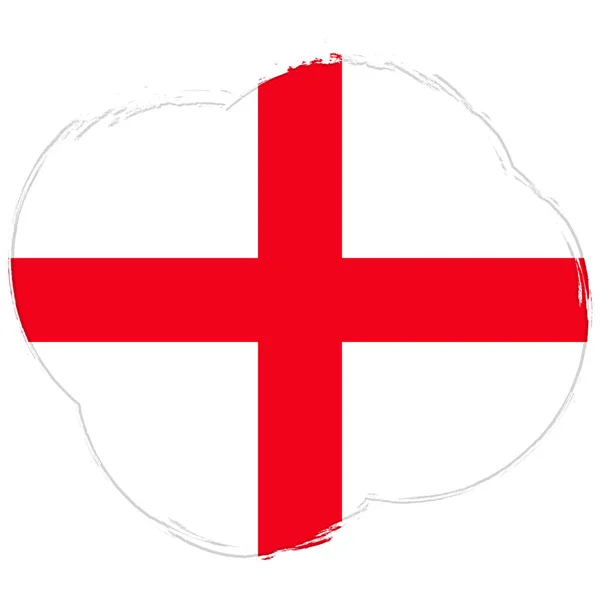 Flagge Von England Banner Mit Grunge Pinsel — Stockvektor