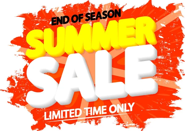 Summer Sale Discount Poster Design Template Special Season Offer Promotion — Stock Vector