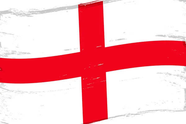 Bandeira Inglaterra Bandeira Com Pincel Grunge Fundo Cores Originais Nacionais — Vetor de Stock