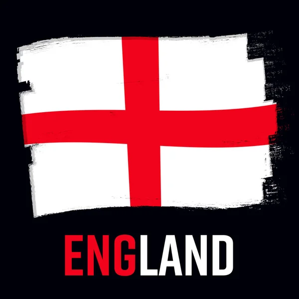 Vlajka Anglie Prapor Grunge Kartáčem Národní Den Národní Vlajka Originálních — Stockový vektor