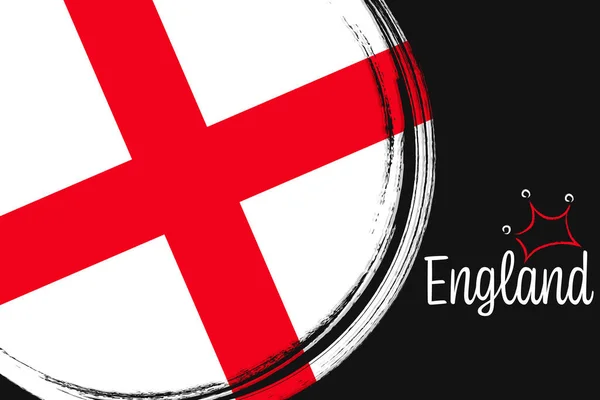 Engeland Vlag Spandoek Met Grunge Borstel Nationale Feestdag Nationale Vlag — Stockvector
