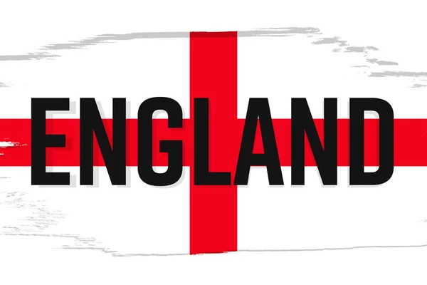 Engeland Vlag Spandoek Met Grunge Borstel Nationale Feestdag Nationale Vlag — Stockvector