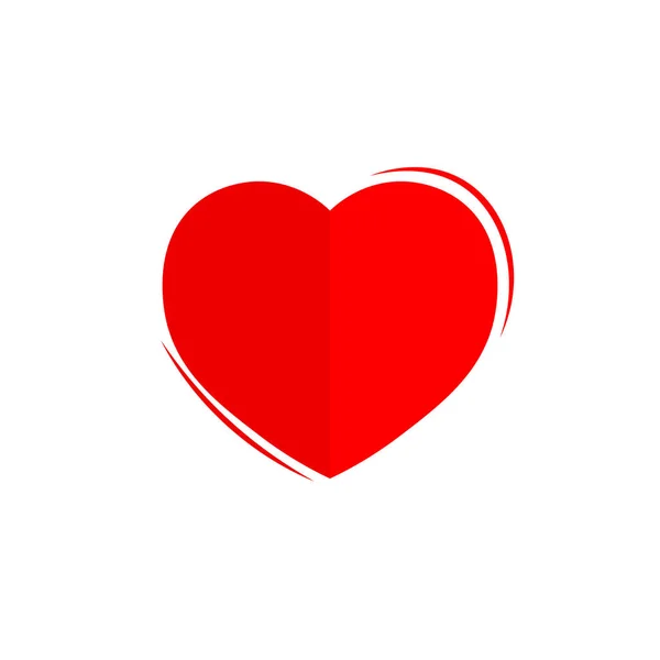 Иконка Сердца Плоский Графический Шаблон Дизайна Знак Любви Символ Дня — стоковый вектор