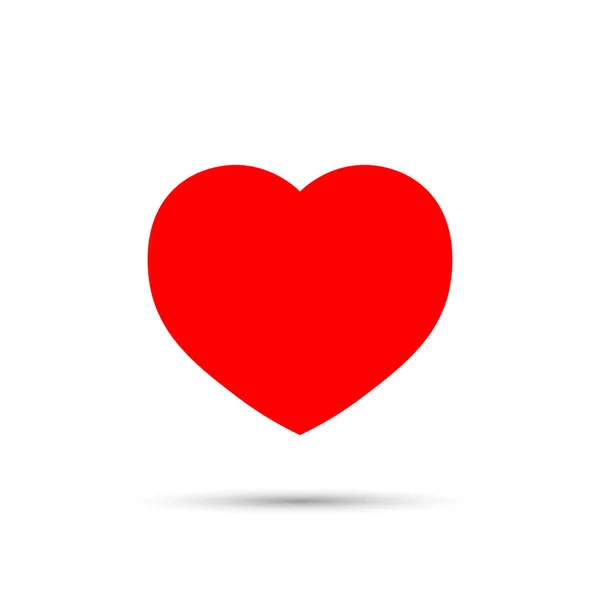 Ikona Serca Płaski Wzór Graficzny Znak Miłości Symbol Walentynki Ilustracja — Wektor stockowy