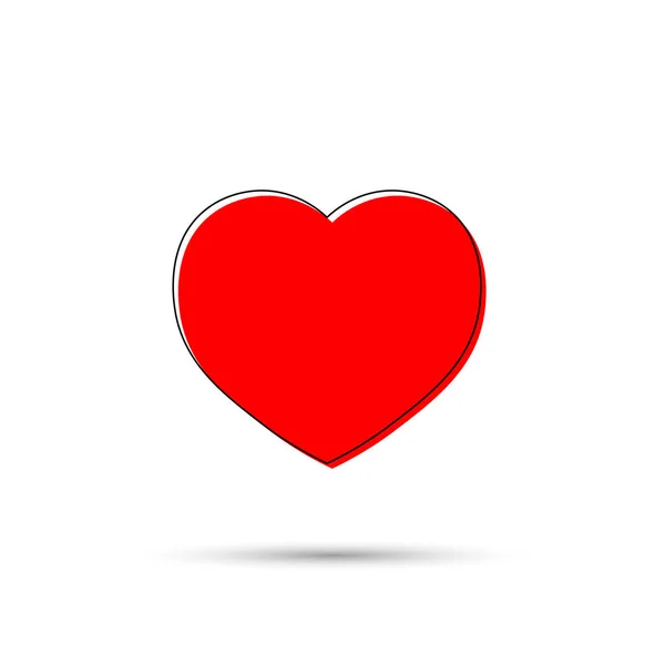 Heart Icon Flat Graphic Design Template Love Sign Valentines Day — Stock Vector