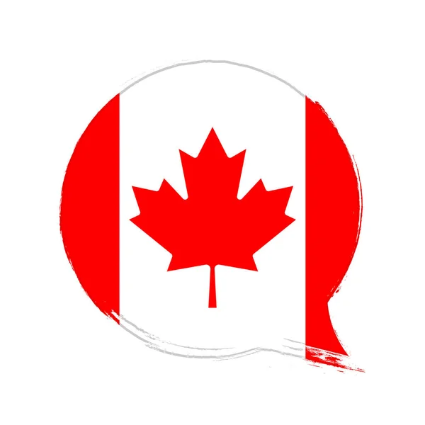 Kanadische Flagge Banner Mit Grunge Pinsel Plakat Mit Der Flagge — Stockvektor