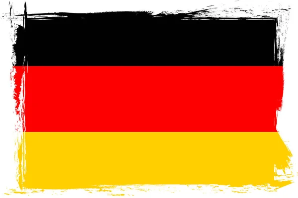 Bandiera Della Germania Stendardo Con Pennello Grunge — Vettoriale Stock