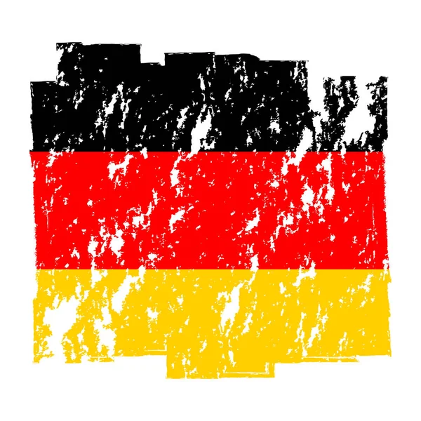 Deutschland Fahne Banner Mit Grunge Pinsel — Stockvektor