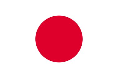Japonya bayrağı, vektör illüstrasyonu