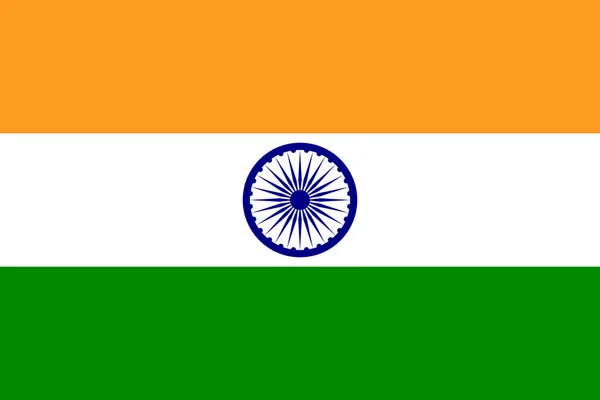 Bandeira Nacional Índia Ilustração Vetorial —  Vetores de Stock