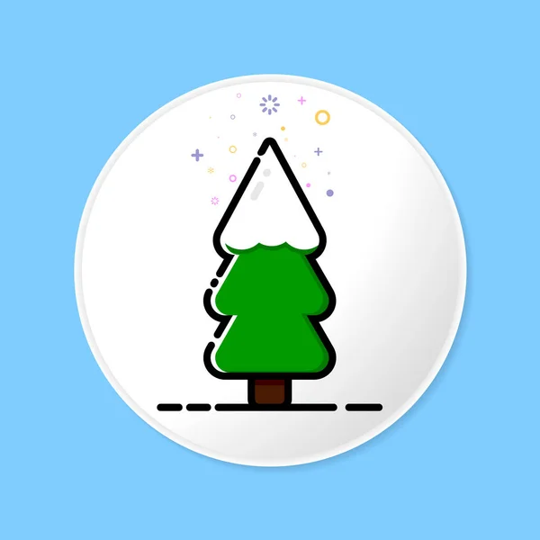 Ikona Vánočního Stromku Symbol Jedle Šablona Grafického Designu Vektorová Ilustrace — Stockový vektor