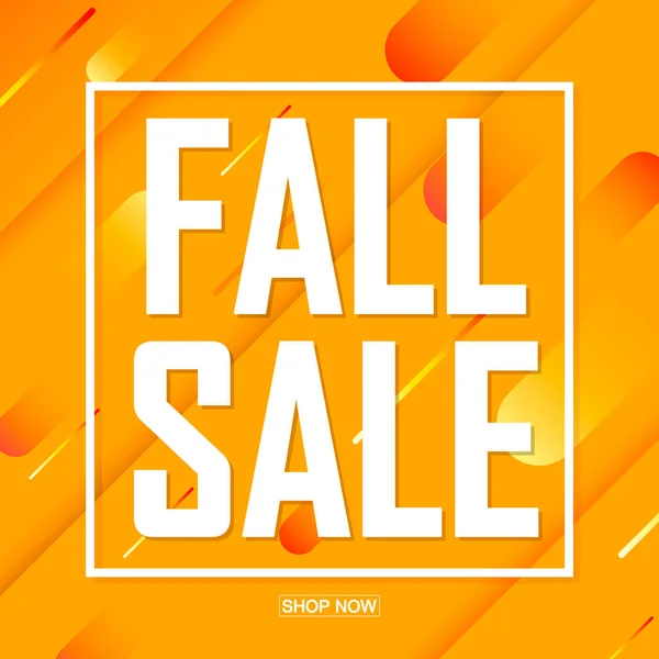 Fall Sale Discount Poster Design Template Store Offer Season Shopping — Stock Vector