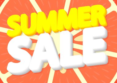 Yaz Satışı, indirimli poster tasarım şablonu, mağaza teklifi, sezon alışverişi, tanıtım afişi, vektör illüstrasyonu