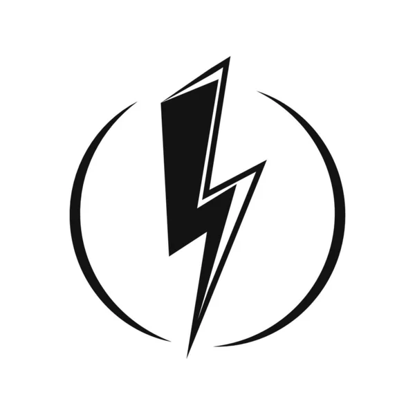 Lightning Bolt Power Icon Graphic Design Template Electric Sign Vector — Stock Vector