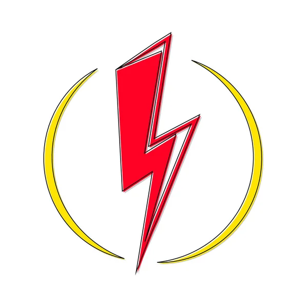 Lightning Bout Power Icon Grafisch Ontwerp Template Elektrisch Bord Vector — Stockvector