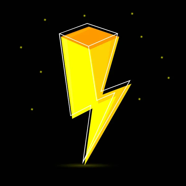 Yıldırım Güç Simgesi Grafik Tasarım Şablonu Elektrik Işareti Vektör Illüstrasyonu — Stok Vektör