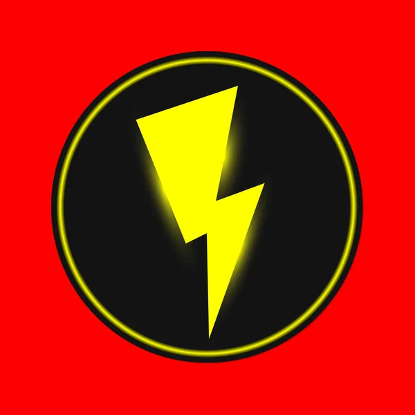Lightning Bolt Power Icon Graphic Design Template Electric Sign Vector — Stock Vector
