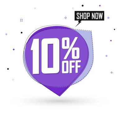Ekstra İndirim% 10 indirimli, bayrak tasarım şablonu, vektör illüstrasyonu