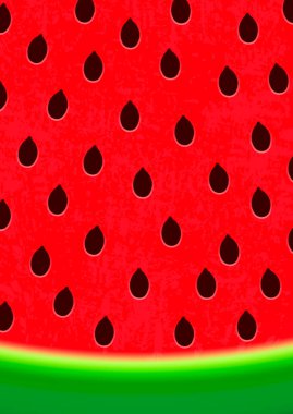 Karpuz arka planı. Poster tasarımı şablonu, iniş sayfası, vektör illüstrasyonu