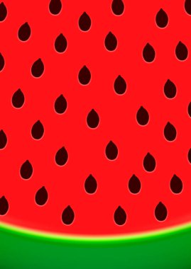 Karpuz arka planı. Poster tasarımı şablonu, iniş sayfası, vektör illüstrasyonu