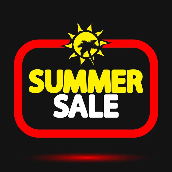 Summer Sale Banner Design Template Season Discount Tag Promo Poster — Stock Vector