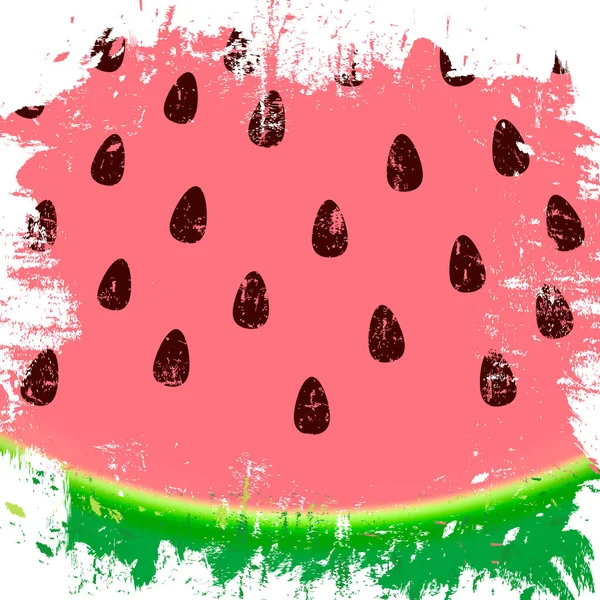 Wassermelone Hintergrund Plakatdesign Vorlage Landing Page Vektorillustration — Stockvektor