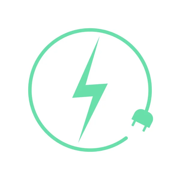 Значок Зарядки Электромобиля Шаблон Графического Дизайна Молния Плата Знак Электромобиля — стоковый вектор