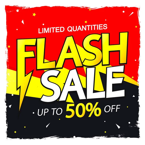 Flash Sale Rabatt Plakatdesign Vorlage Rabatt Banner Für Online Shop — Stockvektor