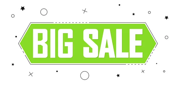 Big Sale Banner Design Template Discount Tag Promotion Poster Shop — Stock Vector