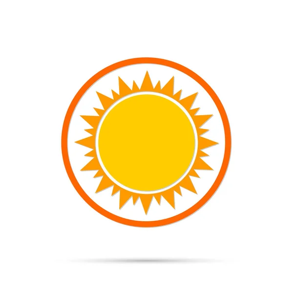 Ikona Słońca Szablon Projektu Graficznego Ilustracja Wektora — Wektor stockowy