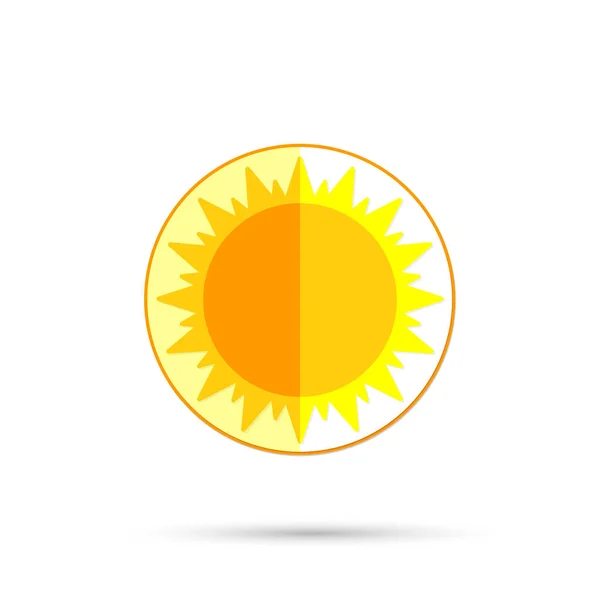 Иконка Солнца Графический Шаблон Векторная Иллюстрация — стоковый вектор