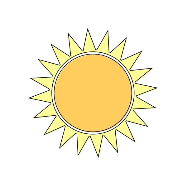 Icono Del Sol Plantilla Diseño Gráfico Ilustración Vectorial — Archivo Imágenes Vectoriales