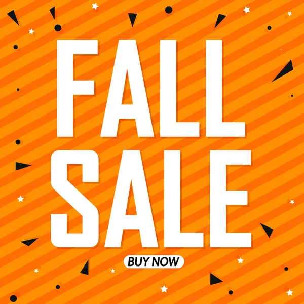 Fall Sale Discount Poster Design Template Promotion Banner Shop Online — Stock Vector